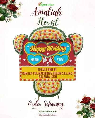 Karangan Papan Bunga Pernikahan di Padabeunghar